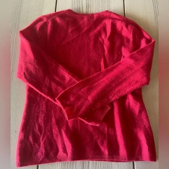Peck & Peck Red Cashmere Sweater Women’s Petite Large - Picture 2 of 5